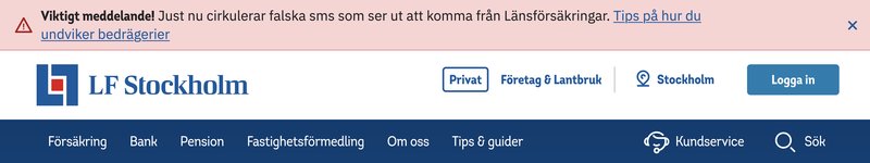 Foto: Skärmavbild Länsförsäkringar.se Foto: Skärmavbild Länsförsäkringar.se